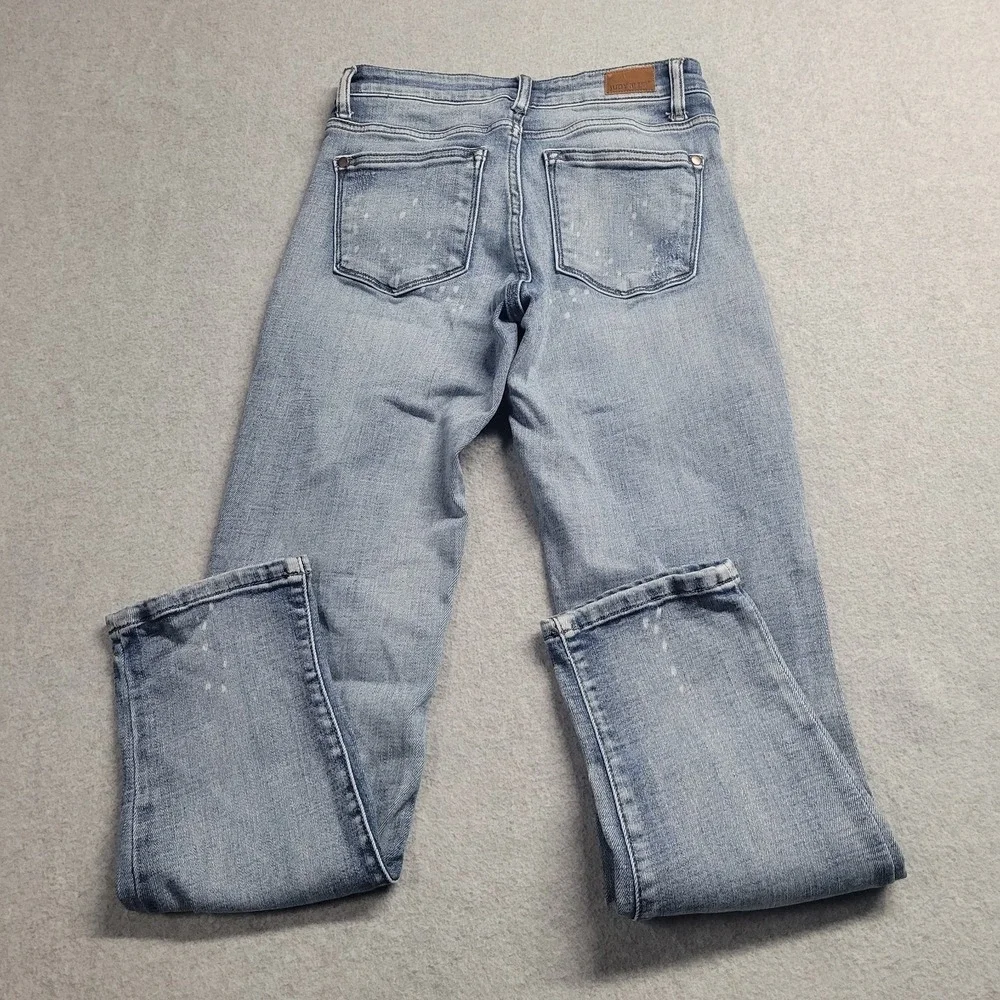 Judy Blue Jeans Womens 1/25 Boyfriend Fit Loose Distressed Trendy Denim - Picture 11 of 13